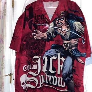 Disney Captain Jack Sparrow button shirt